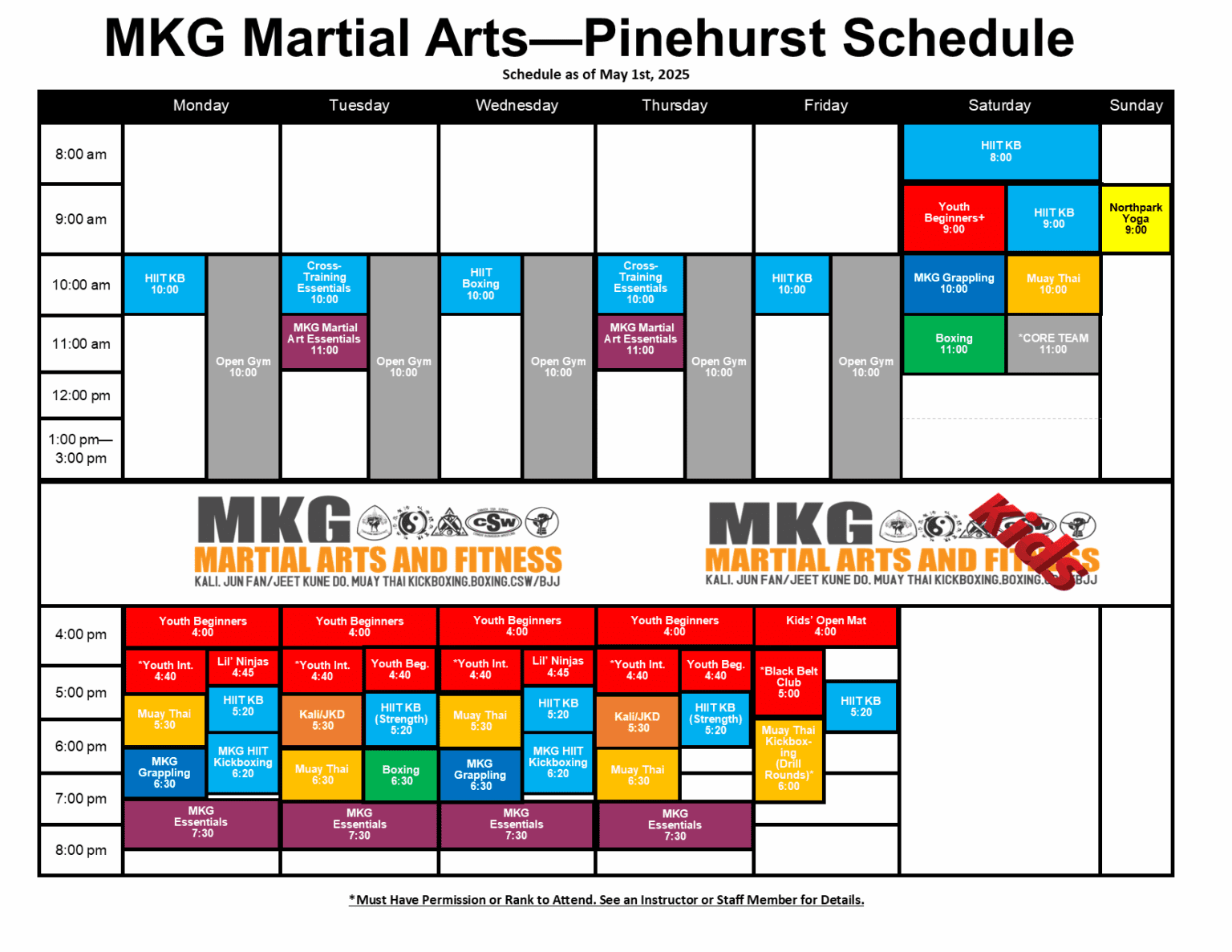 Pinehurst-Schedule-May-2025